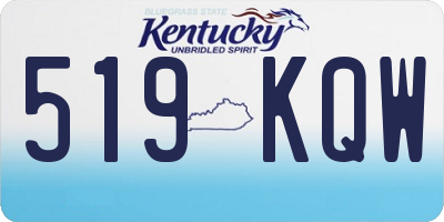 KY license plate 519KQW