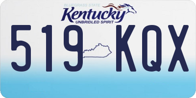 KY license plate 519KQX