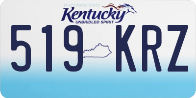 KY license plate 519KRZ