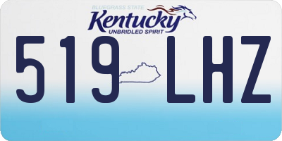 KY license plate 519LHZ