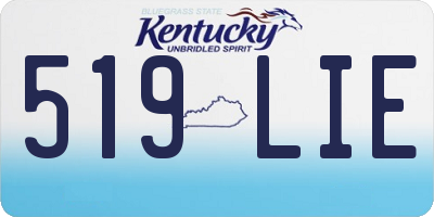 KY license plate 519LIE