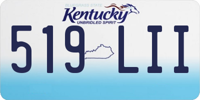 KY license plate 519LII