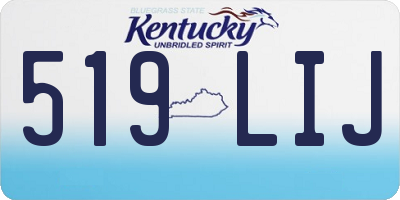 KY license plate 519LIJ