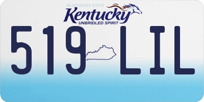 KY license plate 519LIL