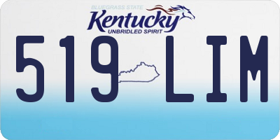 KY license plate 519LIM