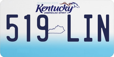 KY license plate 519LIN