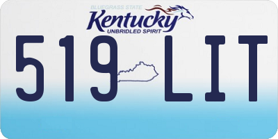 KY license plate 519LIT