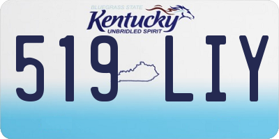 KY license plate 519LIY