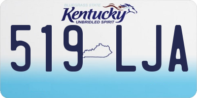 KY license plate 519LJA