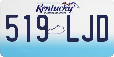 KY license plate 519LJD