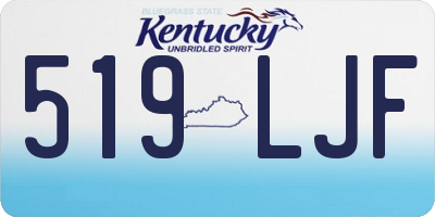 KY license plate 519LJF