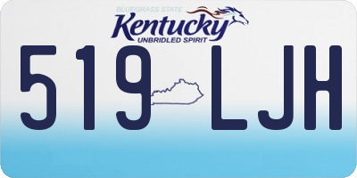 KY license plate 519LJH