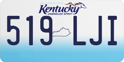 KY license plate 519LJI
