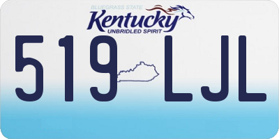 KY license plate 519LJL