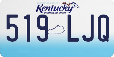 KY license plate 519LJQ