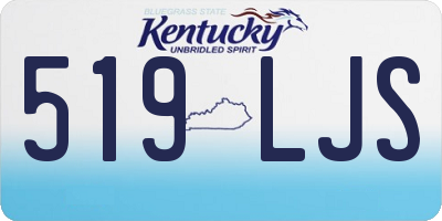 KY license plate 519LJS