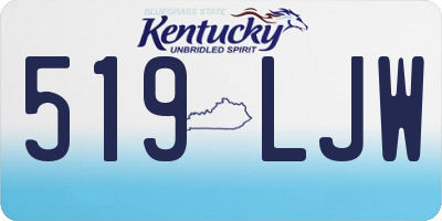 KY license plate 519LJW