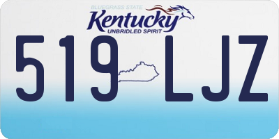 KY license plate 519LJZ