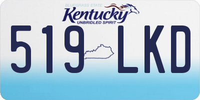 KY license plate 519LKD