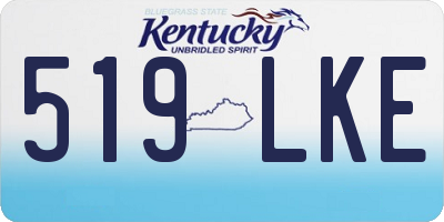 KY license plate 519LKE