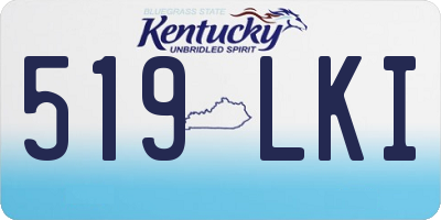 KY license plate 519LKI