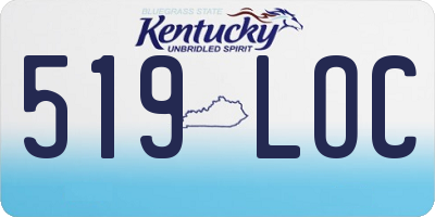 KY license plate 519LOC