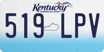 KY license plate 519LPV