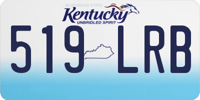 KY license plate 519LRB