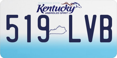 KY license plate 519LVB