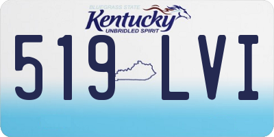 KY license plate 519LVI