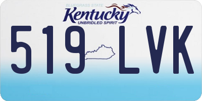 KY license plate 519LVK
