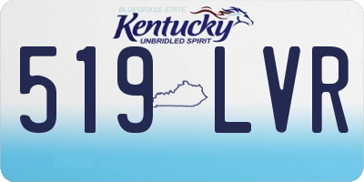 KY license plate 519LVR