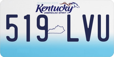 KY license plate 519LVU