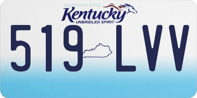 KY license plate 519LVV