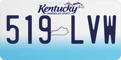 KY license plate 519LVW