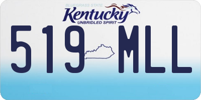 KY license plate 519MLL