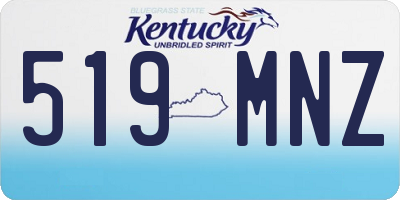 KY license plate 519MNZ