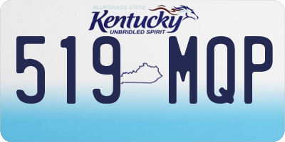 KY license plate 519MQP