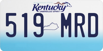 KY license plate 519MRD