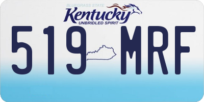 KY license plate 519MRF
