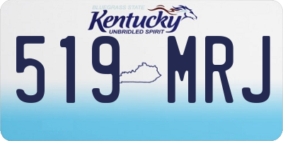 KY license plate 519MRJ
