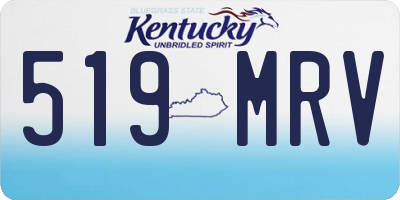 KY license plate 519MRV