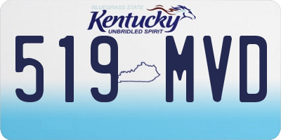 KY license plate 519MVD