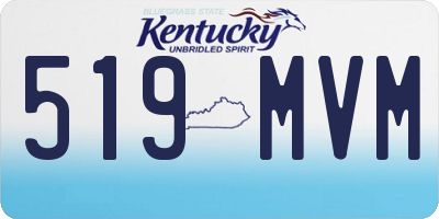 KY license plate 519MVM