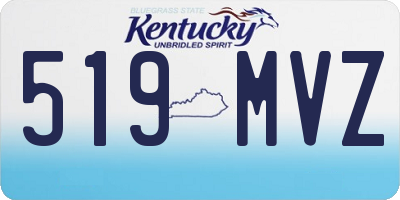 KY license plate 519MVZ