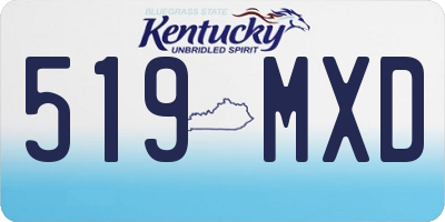 KY license plate 519MXD