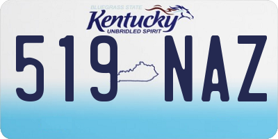 KY license plate 519NAZ