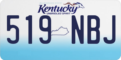 KY license plate 519NBJ