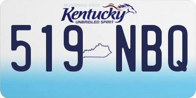 KY license plate 519NBQ