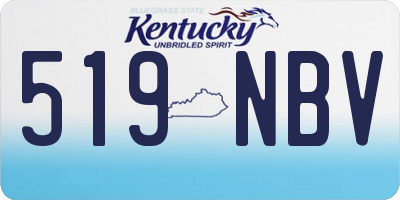 KY license plate 519NBV